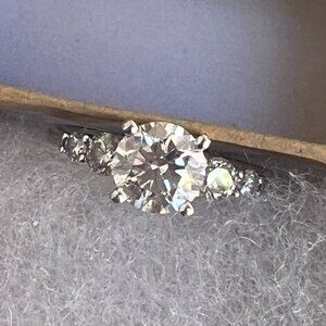 1.5 TCW Round Engagement Ring